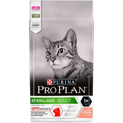Корм сухий для котів Purina Pro Plan Sterilised Adult 1+ з лососем, 1,5 кг