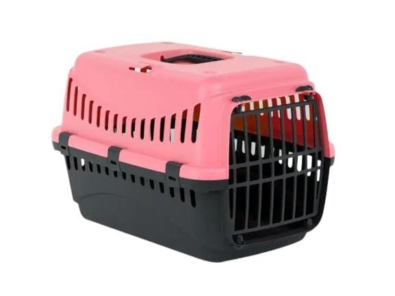 Переноска для тварин Bergamo GIPSY 2 large Corall, пластикові дверцята, 58х38х38 см