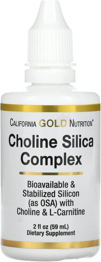 Холіновий та кремнієвий комплекс California Gold Nutrition Choline Silica Complex, 59 мл