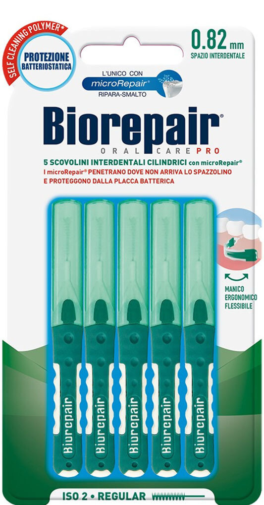 Щітки інтердентальні Biorepair із гідроксіапатитом 0,82 мм, 5 шт