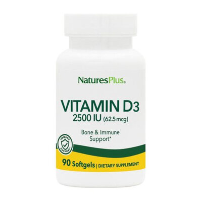 Вітамін Д3 Nature's Plus Vitamin D3 2500 МО, 90 гелевих капсул