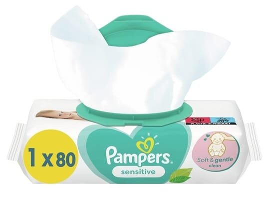 Серветки вологі Pampers Sensitive дитячі, 80 шт