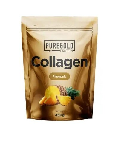 Колаген Pure Gold Collagen Pineapple з гіалуроновою кислотою, вітаміном С та цинком, зі смаком ананасу, 450 г