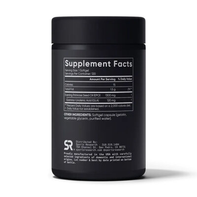 Примула вечірня Sports Research Evening Primrose Oil 1300 мг, 120 капсул