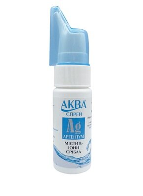 Аква Спрей Аргентум спрей наз. 0.9 % по 50 мл у флак.