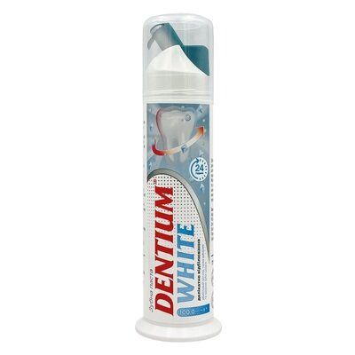 Зубна паста Dentium White делікатне відбілювання, вакуумний диспенсер, 100 мл