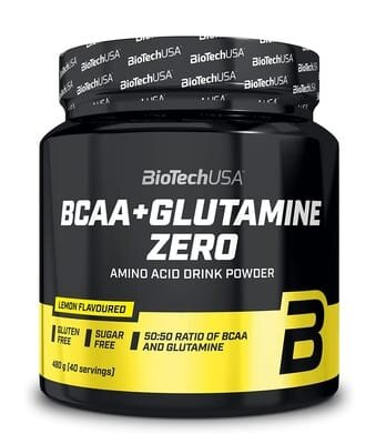 Амінокислоти Biotech BCAA + Glutamine ZERO, лимон, 480 г