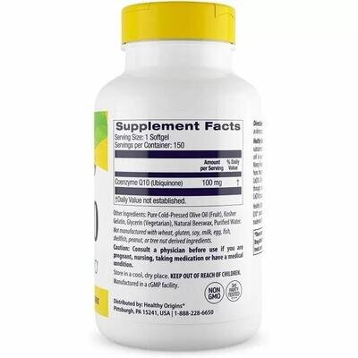 Коензим Q10 Healthy Origins Kaneka CoQ10 100 мг, 150 капсул