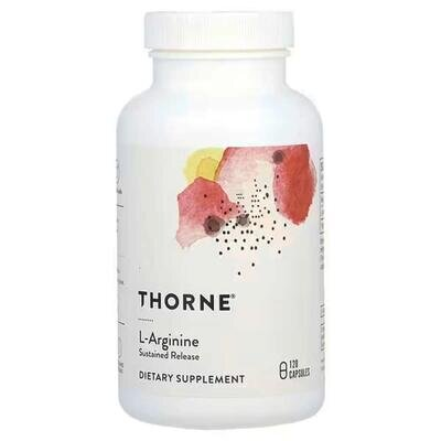 Аргінін Thorne Research L-Arginine, 120 капсул