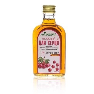 Апіпродукт Фітосироп "Глід. Для серця", 200 мл