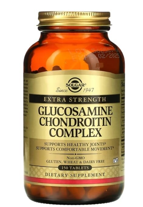 Глюкозамін хондроїтин комплекс Solgar Glucosamine Chondroitin Complex Extra Strength таблетки №150