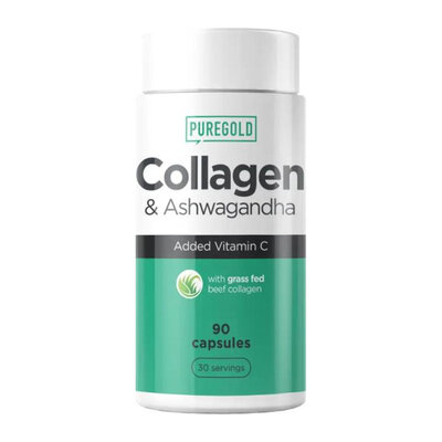Колаген + Ашваганда Pure Gold Collagen & Ashwagandha, 90 капсул