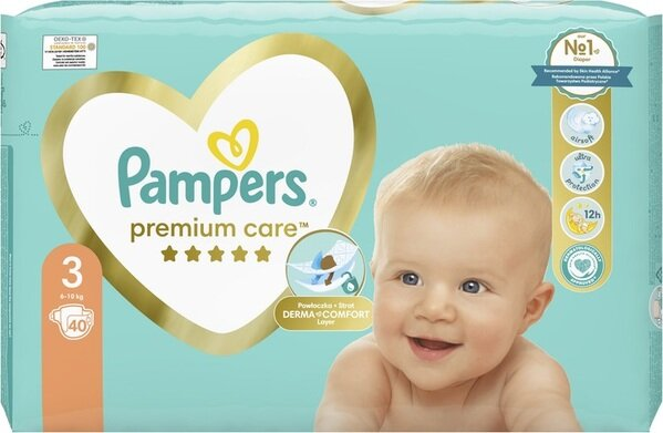 Підгузки дитячі Pampers Premium Care розмір 3, 6-10 кг, 40 шт
