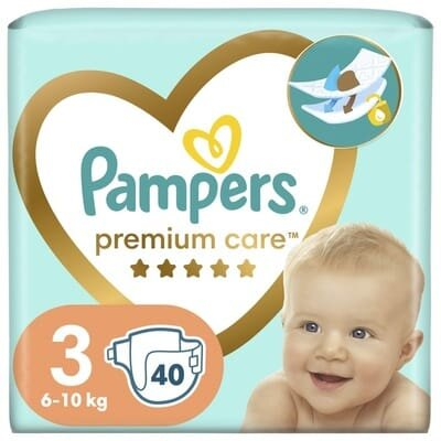 Підгузки дитячі Pampers Premium Care розмір 3, 6-10 кг, 40 шт