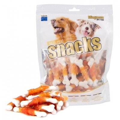 Ласощі Magnum Dog Food кісточка з м'ясом курки, пачка 250 г