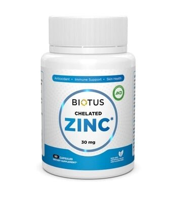 Хелатний цинк Biotus Chelated Zinc капсули по 30 мг №60