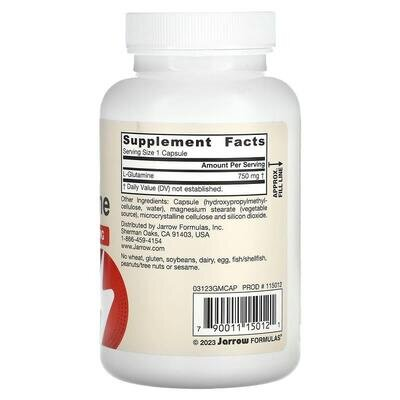 Глутамін Jarrow Formulas L-Glutamine 750 мг, 120 капсул