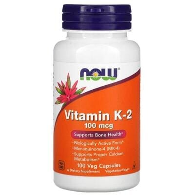 Вітамін К-2 NOW Vitamin K-2 100 мкг вег. капсули №100