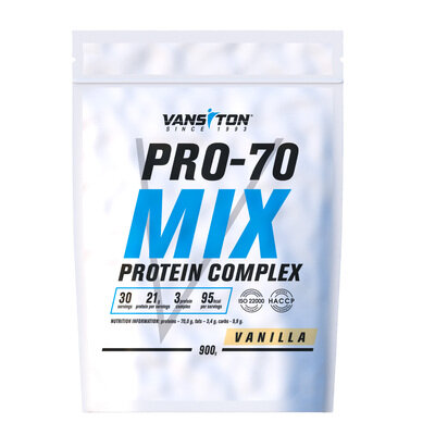 Протеїн Vansiton Pro-70 Mix Protein Complex, ваніль, 900 г