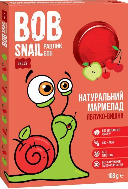 Мармелад Bob Snail Jelly яблучно-вишневий, 108 г