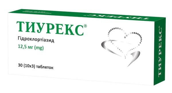 Тиурекс таблетки по 12.5 мг №30 (10х3)