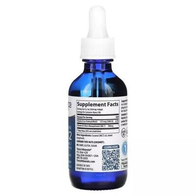 Вітаміни D3 та K2 іонізовані Trace Minerals Ionic D3+K2 в краплях, 59 мл