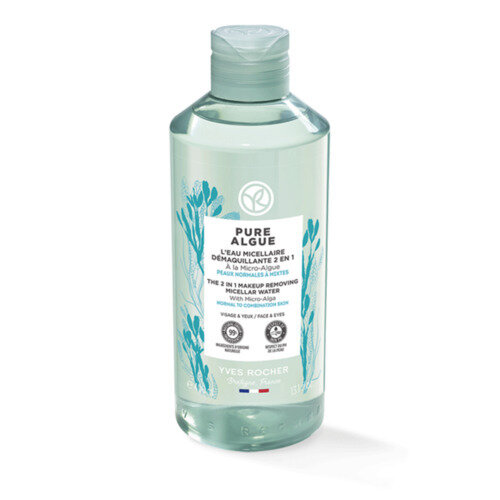 Міцелярна вода-демакіяж Yves Rocher Pure Algue 2в1 з Мікроводоростями для зволоження, 400 мл