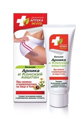 Бальзам для обличчя та тіла Чергова аптека Еколла Арніка і кінський каштан, 30 г
