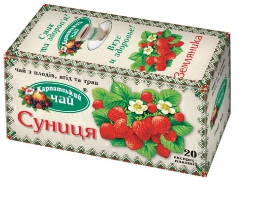 Чай трав'яний Екопродукт Карпатський чай Суниця по 2,0 г №20 у філ.-пак.