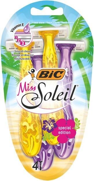 Набір бритв без змінних картриджів Bic Miss Soleil Tropical, 4 шт