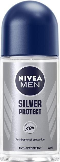 Дезодорант-антиперспірант кульковий Nivea Men Silver Protect Срібний захист 48h (83778), 50 мл