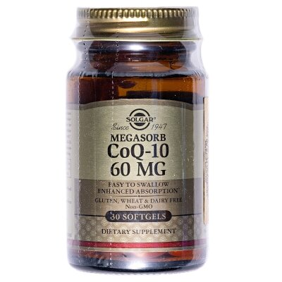 Коензим Q10 Solgar CoQ-10 (coenzyme Q-10) 60 мг м'які капсули №30