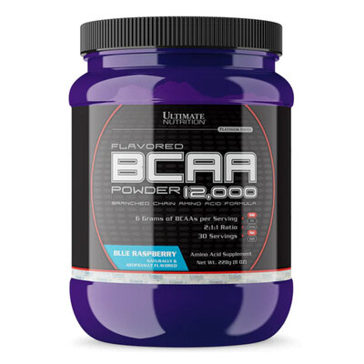 Амінокислота Ultimate Nutrition BCAA 12000 Powder, малина, 228 г