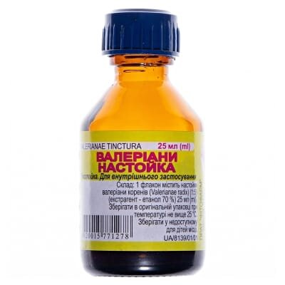 Валеріани настойка по 25 мл у флак.
