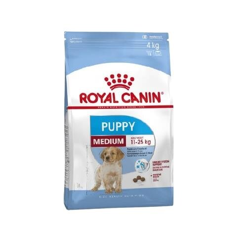 Корм сухий для цуценят Royal Canin Medium Puppy середніх порід до 12 місяців, 4 кг