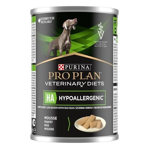 Корм вологий Purina Pro Plan Veterinary Diets HA Hypoallergenic для собак при алергії, 400 г
