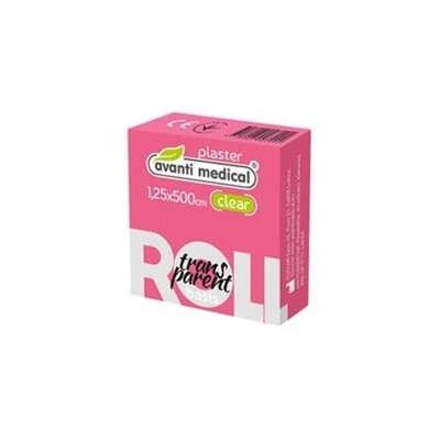 Пластир медичний Avanti medical Transparent на полімерній основі 1,25 см х 500 см, прозорий, котушка, 1 штука