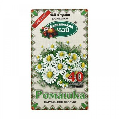 Чай трав'яний Екопродукт Карпатський чай Ромашка по 1,0 г №40 у філ.-пак.