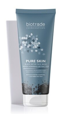 Гель для вмивання Biotrade Pure Skin ніжний з мікросферами активованого вугілля та молочною кислотою, 200 мл