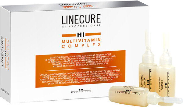 Комплекс Hipertin Linecure Multivitamin Complex мультивітамінний для відновлення волосся, 10 шт х 10 мл