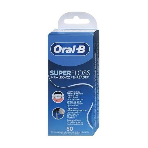 Зубна нитка Oral-B Super Floss для брекет систем і протезів, 50 ниток