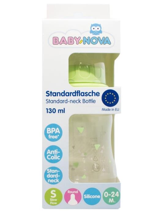 Пляшечка Baby-Nova 45010-3 поліпропілен, зелена, 130 мл