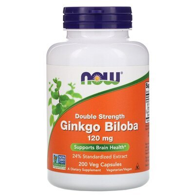Гінкго білоба NOW Ginkgo Biloba 120 мг вег. капсули №200