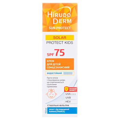 Крем сонцезахисний Hirudo Derm Sun Protect Kids, для дітей, SPF 75, 150 мл