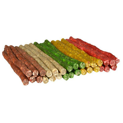 Ласощі жувальні Bubimex Munchy Chewing Sticks Mixed Colours палички різнокольорові для собак, 208 г