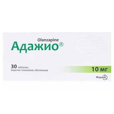 Адажио таблетки, в/плів. обол. по 10 мг №30 (10х3)