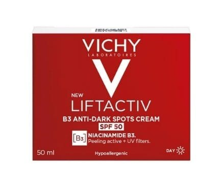 Крем-догляд для обличчя Vichy LiftActiv B3 Anti-Dark Spots В3 SPF50 антивіковий для корекції пігментних плям та зморшок, 50 мл