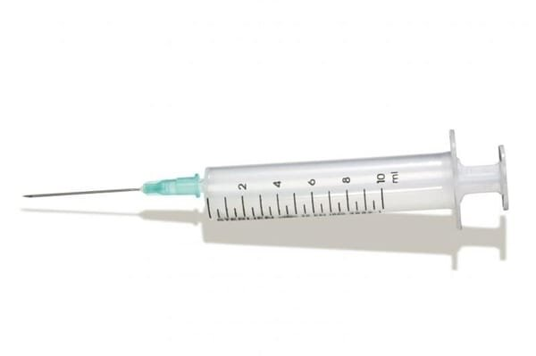 Шприц 10 мл Medic-o-Planet двокомпонентний Луер Сліп з голкою 21G 1 1/2 " (0,8 x 40 мм), 1 штука