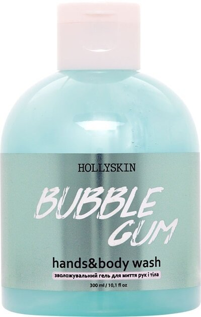 Гель для миття рук та тіла Hollyskin Bubble Gum зволожуючий, 300 мл