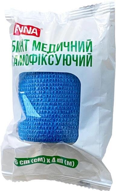 Бинт медичний Pinna самофіксувальний 6 см х 4 м